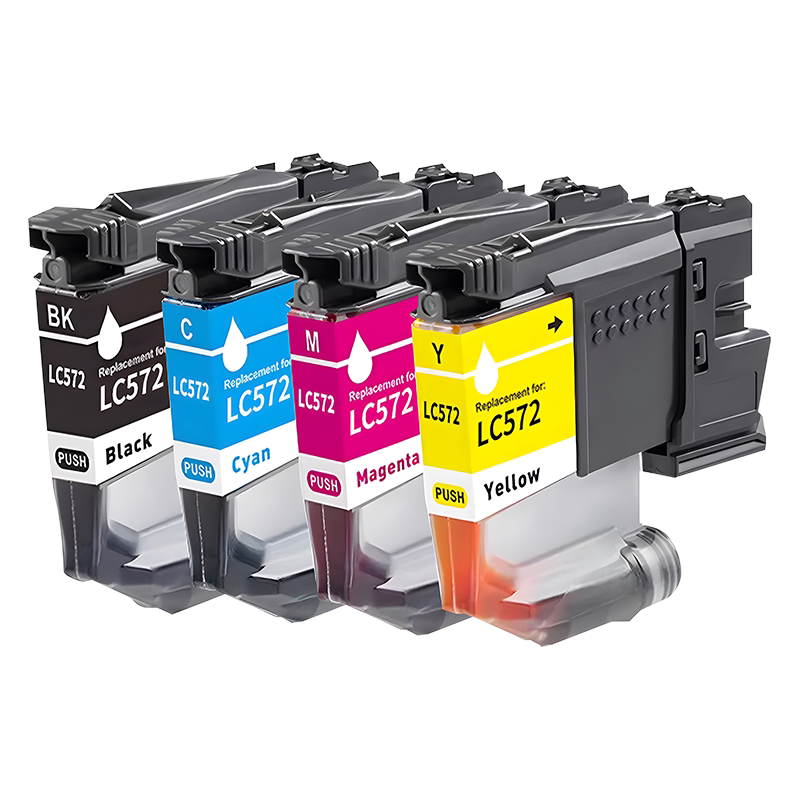 Bestink LC572 LC-572 Ink Cartridge Black Pigment Cyan Magenta Yellow for Brother Inkjet Printers 1 Yr Brother Warranty