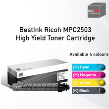 Load image into Gallery viewer, Bestink Ricoh MPC2503 Black Cyan Magenta Yellow Toner