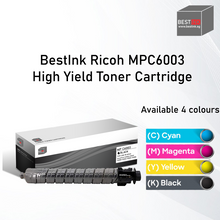 Load image into Gallery viewer, Singapore Stock Bestink MP C6003 MPC6003 Black Cyan Magenta  Yellow Toner Cartridge